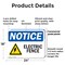 Signmission Electric Fence OSHA Notice Sign, Plastic, 24in W x 18in L, 2PK OS-2PACK-NS-P-1824-L-11626 - alternate 5